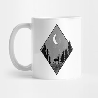 Moonlit Forest with Deer Mug